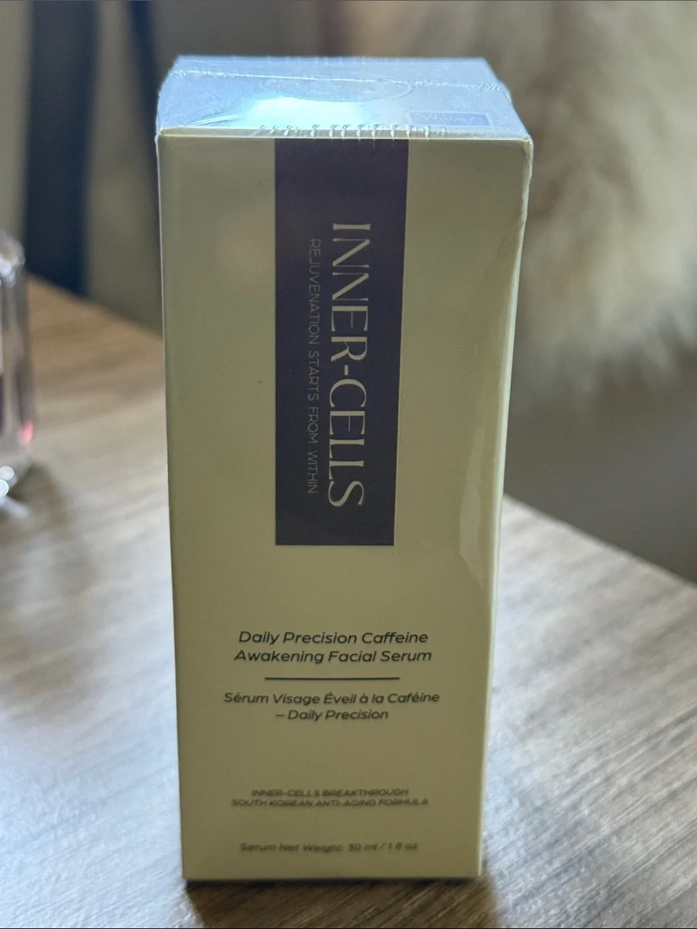 INNER-CELLS Daily Precision Caffeine Awakening Facial Serum - Pale Yellow Box